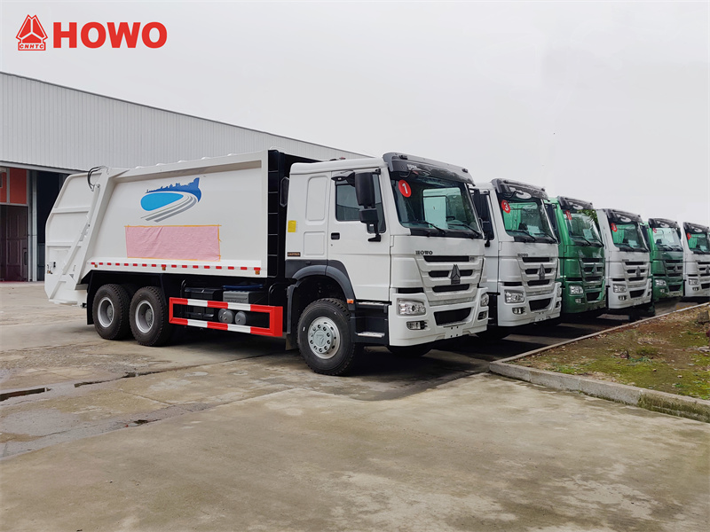Dieciséis camiones de basura HOWO 6X4 de 20 m³ con cargador trasero fueron exportados con éxito a Etiopía.