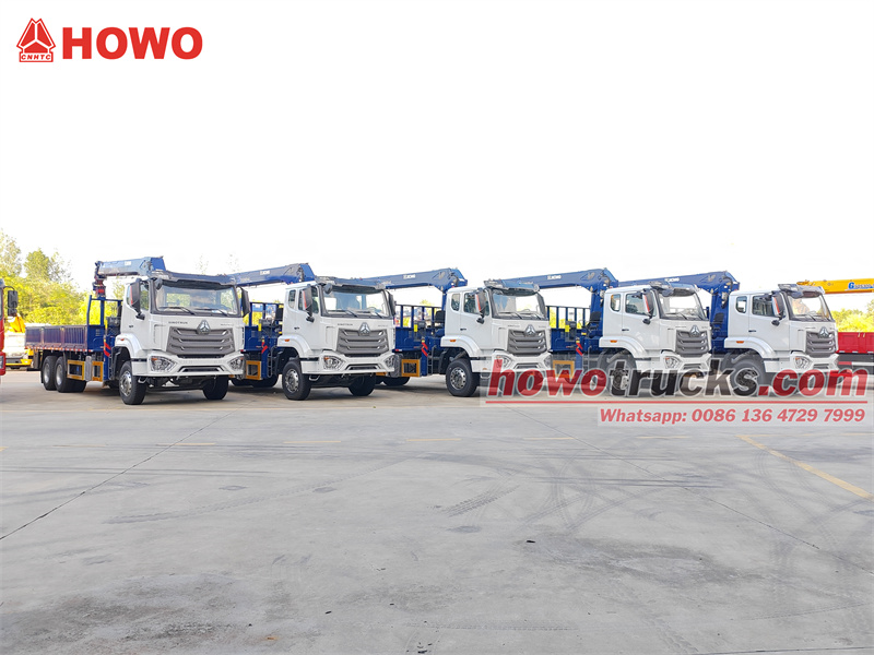 Howo 6x4 10 tons boom crane truck