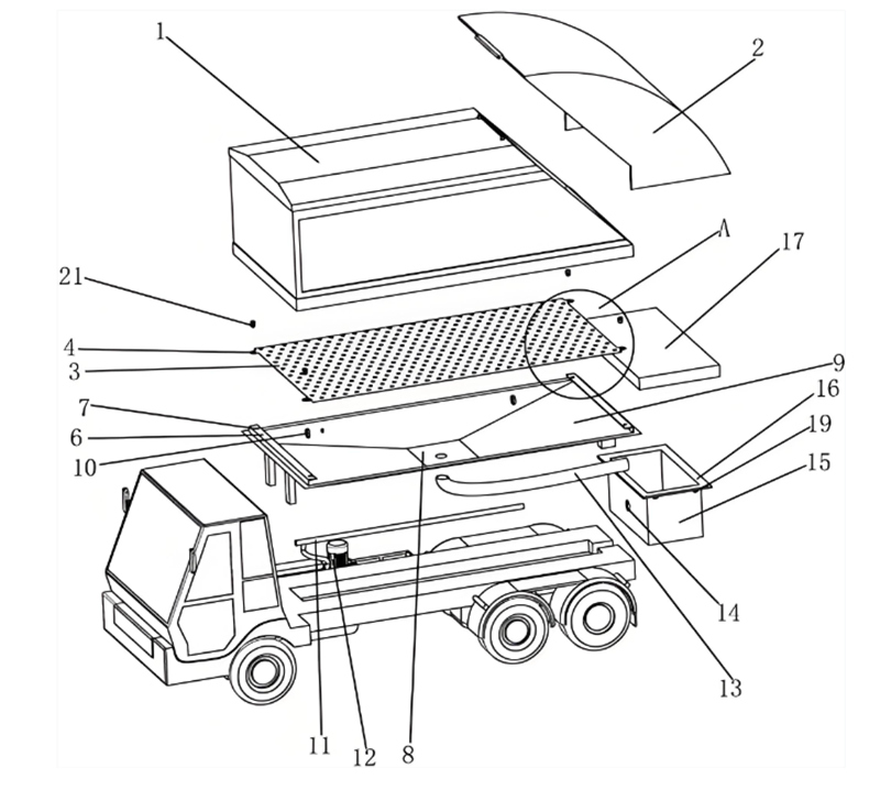 HOWO 6×4 garbage compactor truck drawing