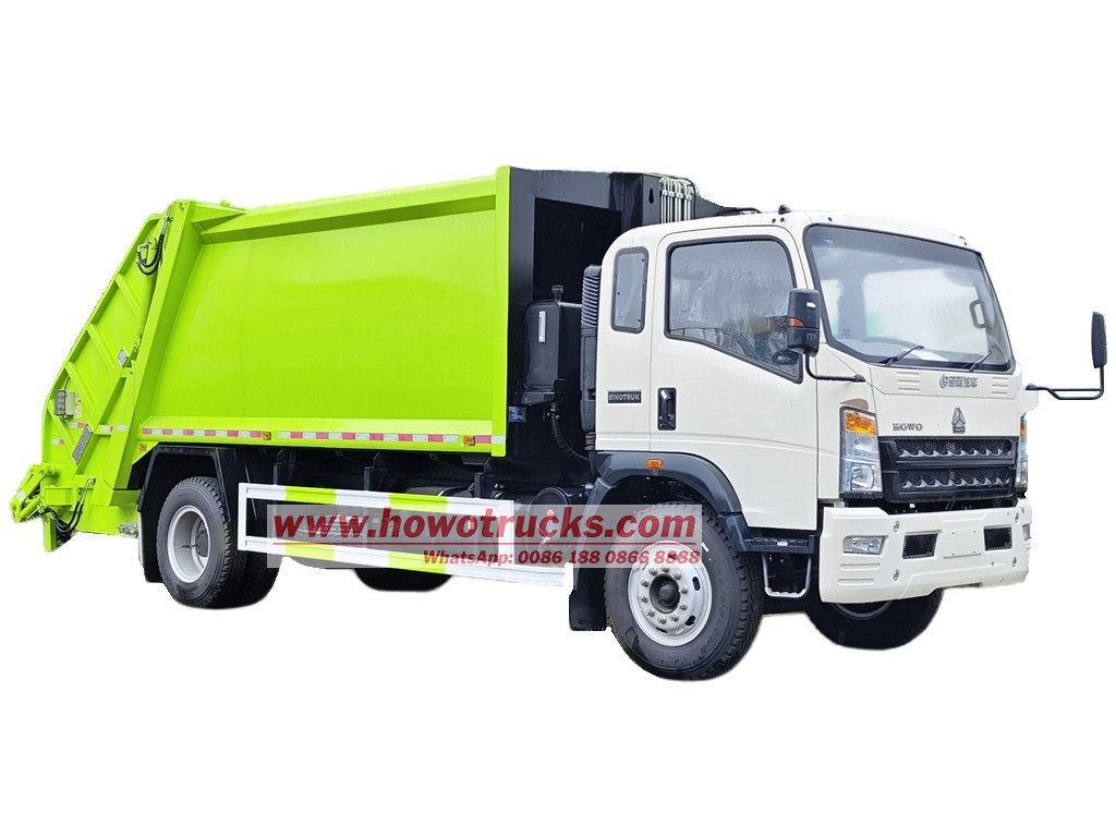 Howo 8cbm rear loader compactor truck