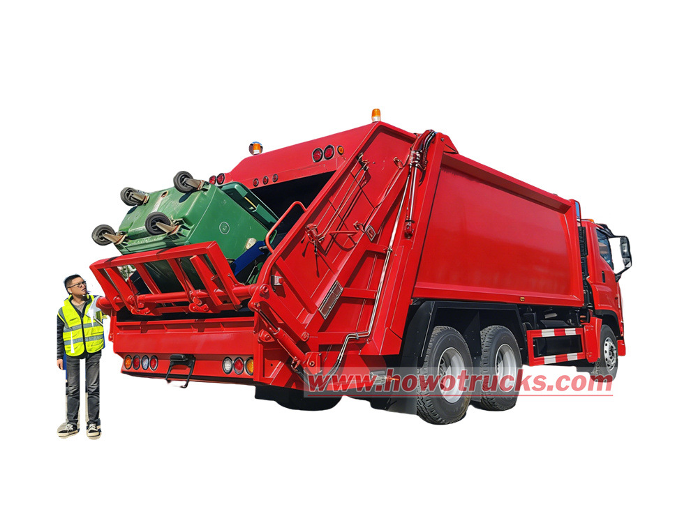 Camión compactador de residuos Howo de gran tonelaje con una capacidad de 20 m³.